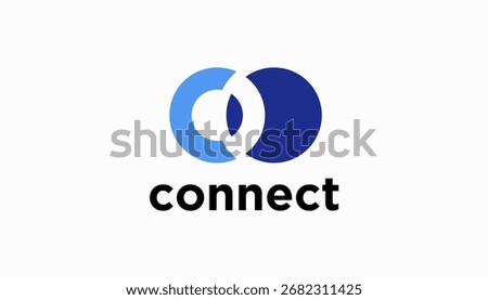 abstract connection connect icon vector illustration Modern Networking Logo Design Vector.