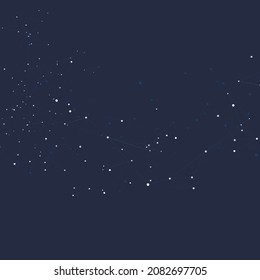 Abstract connection digital polygon space. Connecting dots and lines. Light connection structure. Low Poly vector on dark background