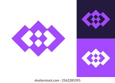 Abstract connection Geometric Logo Design
