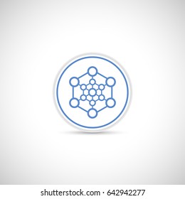  Abstract connection icon. Communication. Connection sign.