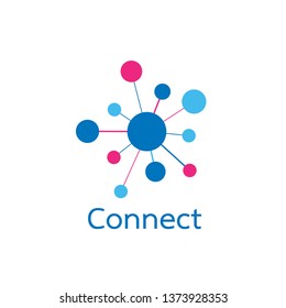 Abstract connection icon logo design made