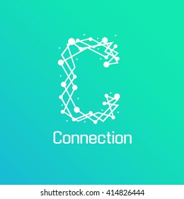 Abstract connection icon logo design made