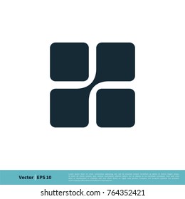 Abstract Connection Icon Vector Logo Template Illustration Design. Vector EPS 10.