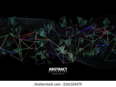 abstract connection line pattern with triangle shape technology science theme background for advertisement poster website banner landing page template vector eps.