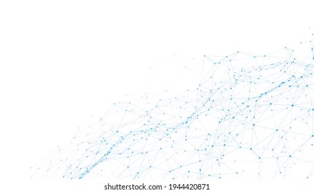 abstract connection line technology with white background template design. vector illustration