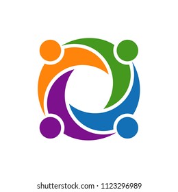 Abstract Connection People Logo