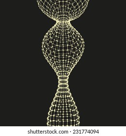 Abstract connection points and lines. Graphic design. 3d vector Illustration. Can be used for wallpaper, web page background, web banners. 