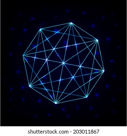 abstract connection points and lines on a colored background