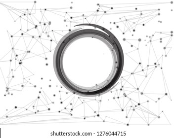 Abstract connection points and lines. Vector background. - Vector