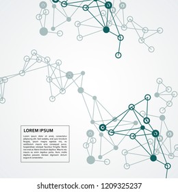 Abstract connection science and technology vector background.