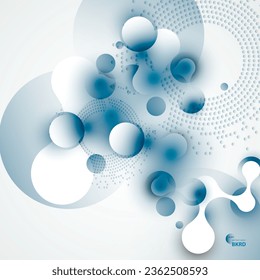 Abstract connection structure. Polygonal space background with connecting dots and lines. Molecules and biotechnology design. Vector illustration