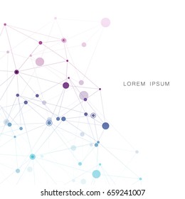 Abstract Connection Structure. Polygonal Space Background With Connecting Dots And Lines.