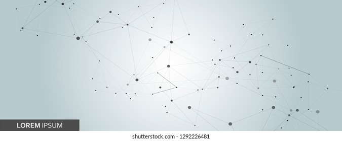 Abstract connection structure and vector science background. Template technology or web banner for your design.