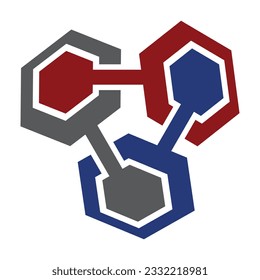 Abstract connection technology logo design template 3