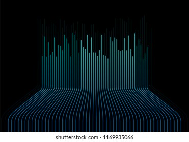 abstract connection wave line technology background