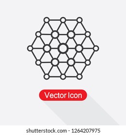 Abstract Connections Icon, Communication Icon Vector Illustration Eps10