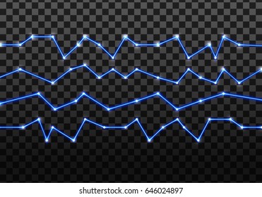 Abstract connections on transparent background. Tech concept.