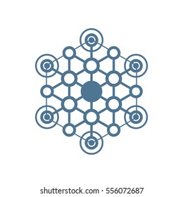 Abstract connections vector icon. Communication. Designed for web.