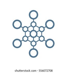 Abstract connections vector icon. Communication. Designed for web.