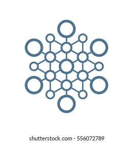 Abstract connections vector icon. Communication. Designed for web.