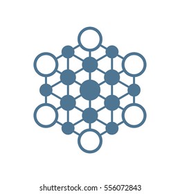Abstract connections vector icon. Communication. Designed for web.