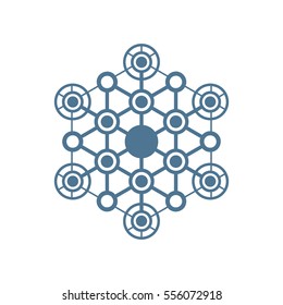 Abstract connections vector icon. Communication. Designed for web.