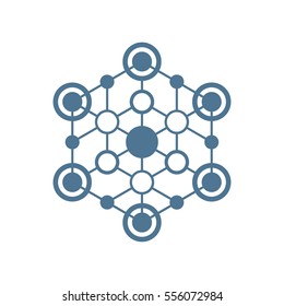 Abstract connections vector icon. Communication. Designed for web.