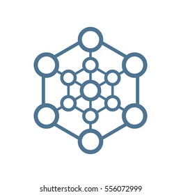 Abstract connections vector icon. Communication. Designed for web.