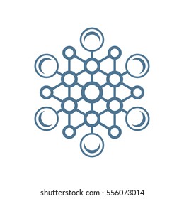 Abstract connections vector icon. Communication. Designed for web.
