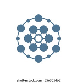 Abstract connections vector icon. Communication. Designed for web.