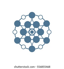 Abstract connections vector icon. Communication. Designed for web.