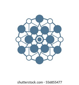 Abstract connections vector icon. Communication. Designed for web.