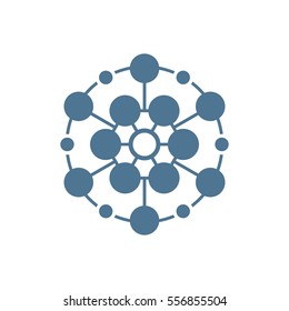 Abstract connections vector icon. Communication. Designed for web.