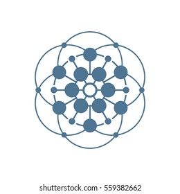 Abstract connections vector icon. Communication. Designed for web.
