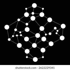 Abstract Connections Vector – Neural Network Mesh of Nodes – AI and Tech Concept for Science, Data, and Machine Learning Projects