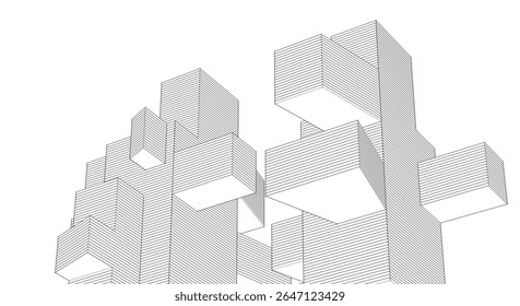 renderização 3d da arquitetura de console abstrata