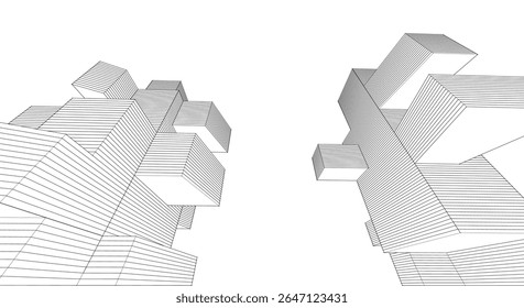 renderização 3d da arquitetura de console abstrata