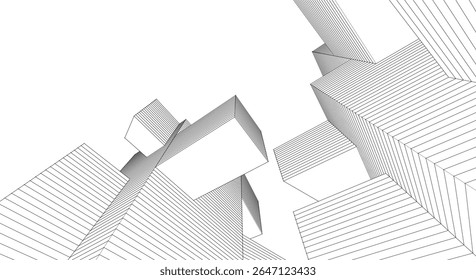 renderização 3d da arquitetura de console abstrata