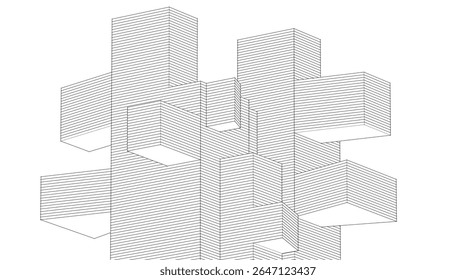 renderização 3d da arquitetura de console abstrata