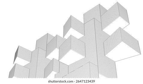renderização 3d da arquitetura de console abstrata