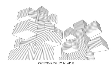 renderização 3d da arquitetura de console abstrata