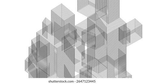 renderização 3d da arquitetura de console abstrata