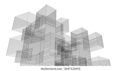 renderização 3d da arquitetura de console abstrata