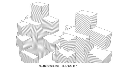 renderização 3d da arquitetura de console abstrata