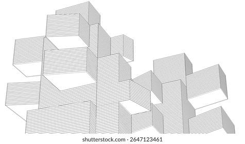 renderização 3d da arquitetura de console abstrata