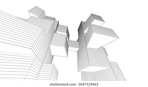 renderização 3d da arquitetura de console abstrata