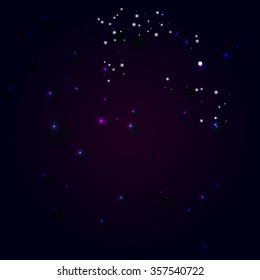 Abstract constellation in a universe. Vector stars background.