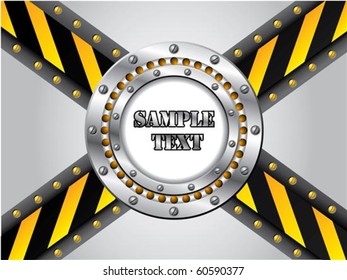 Abstract construction background with striped lines