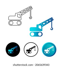 Abstract Construction Crane Icon Illustration