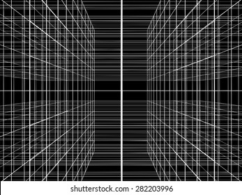 Abstract Construction Of Grid Wire Vector 330